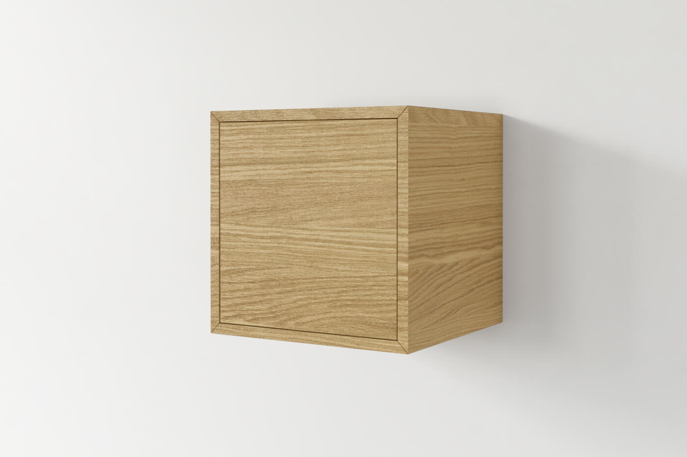 Dębowy kubik zamknięty stanowi uzupełnienie do wszystkich naszych modułowych mebli loftowych.