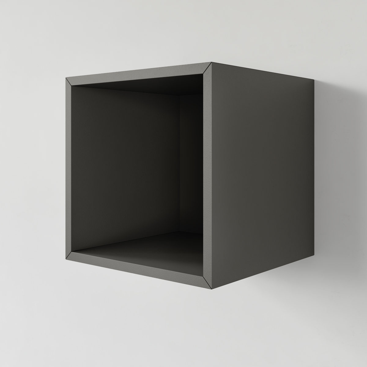 otw kubik_grafit Kubik otwarty w kolorze grafitowym doskonale uzupełni komodę industrialną z kolekcji OAK RIG.