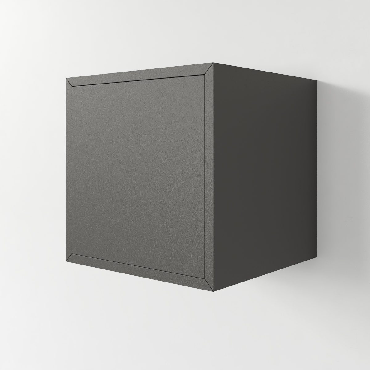 zam kubik_grafit Zamknięty kubik z serii COLOURS RIG dostępny tylko w sklepie online firmy I LOFT U. Jako moduł nadaje się do szafki wiszącej, komody loftowej czy regału industrialnego.